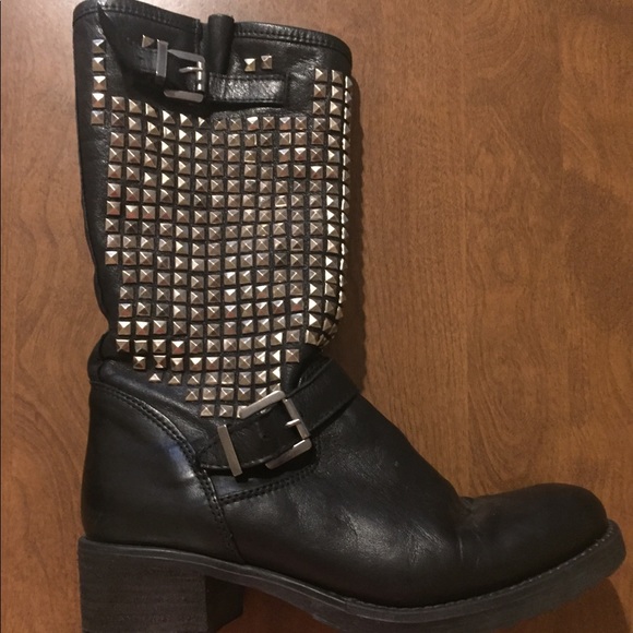 Ovye Shoes - Black leather moto ovye boots